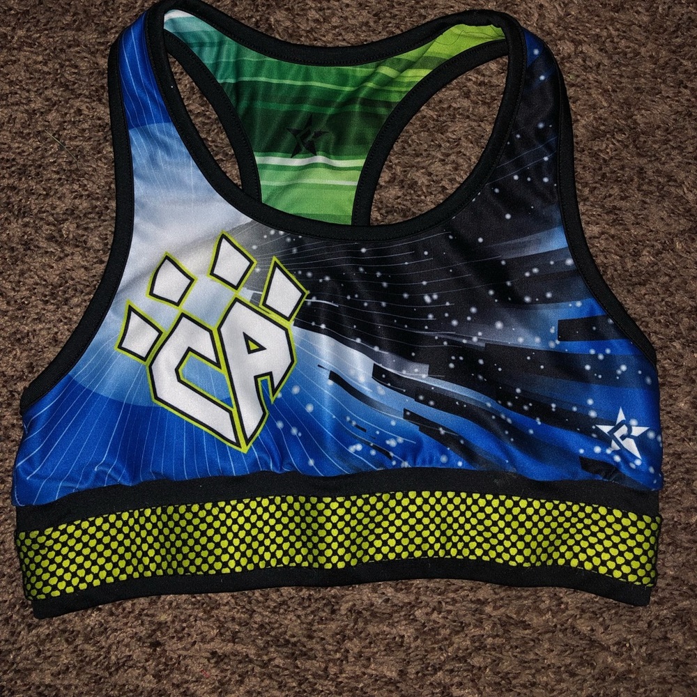 Reversible Cosmic & Aurora sports bra